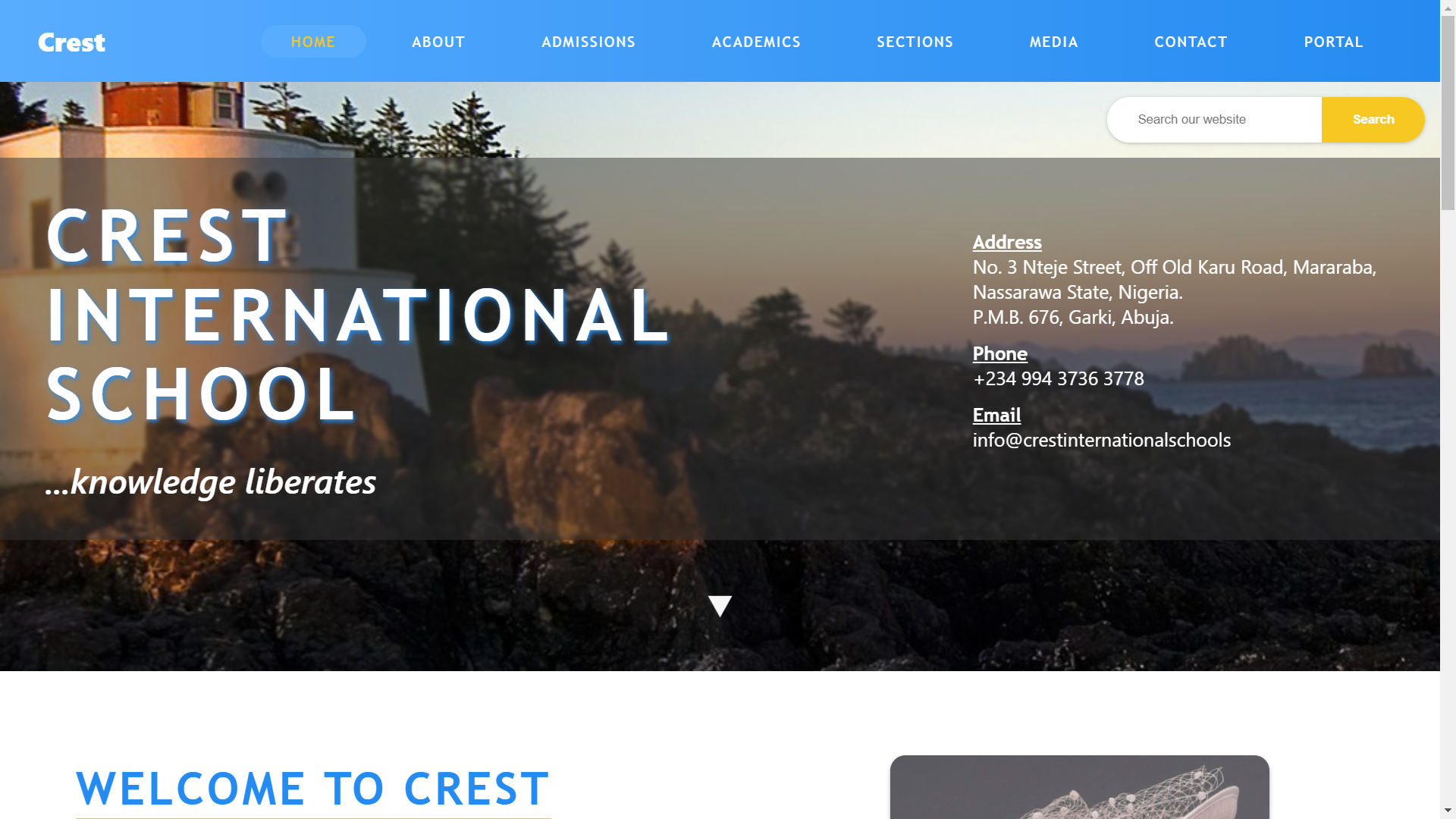 Crest school website